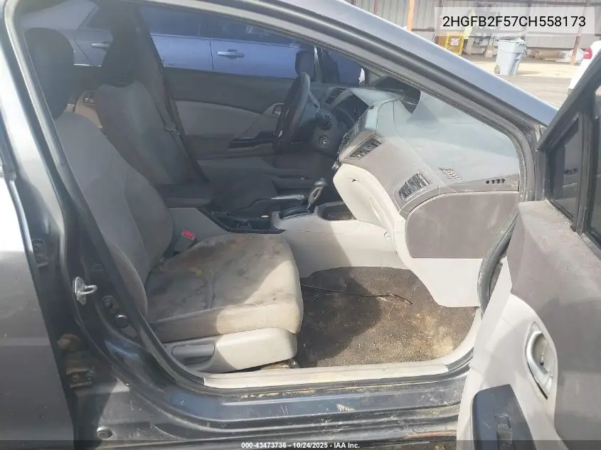 2HGFB2F57CH558173 2012 Honda Civic Lx