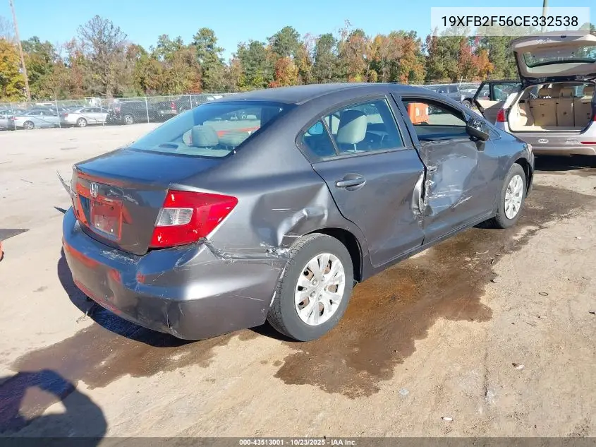 19XFB2F56CE332538 2012 Honda Civic Lx