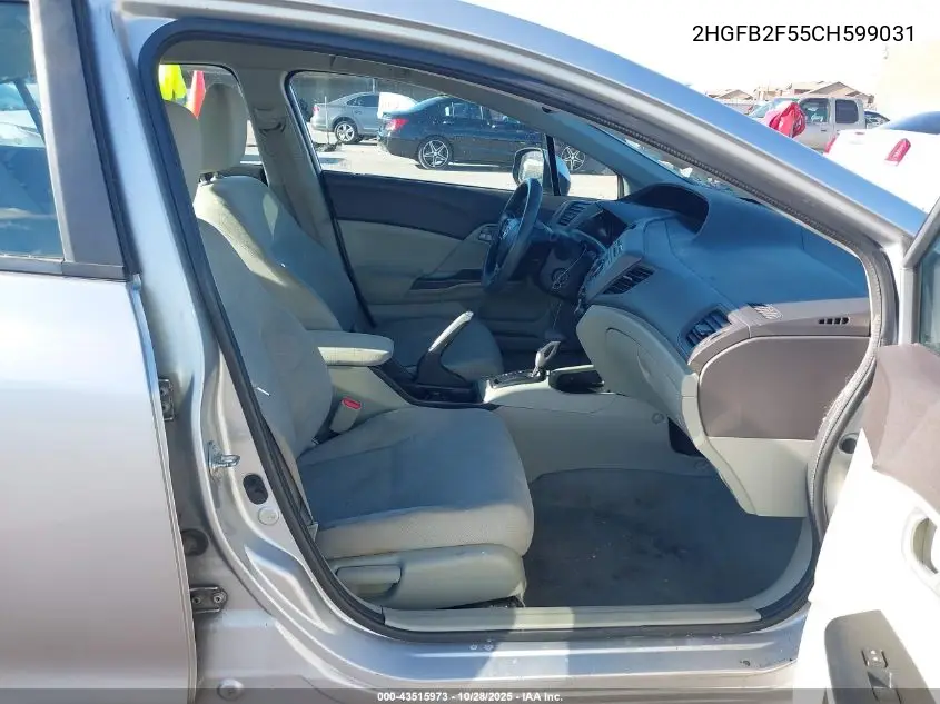 2HGFB2F55CH599031 2012 Honda Civic Lx