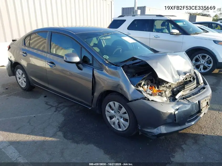 19XFB2F53CE335669 2012 Honda Civic Lx