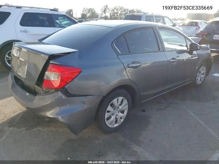 19XFB2F53CE335669 2012 Honda Civic Lx