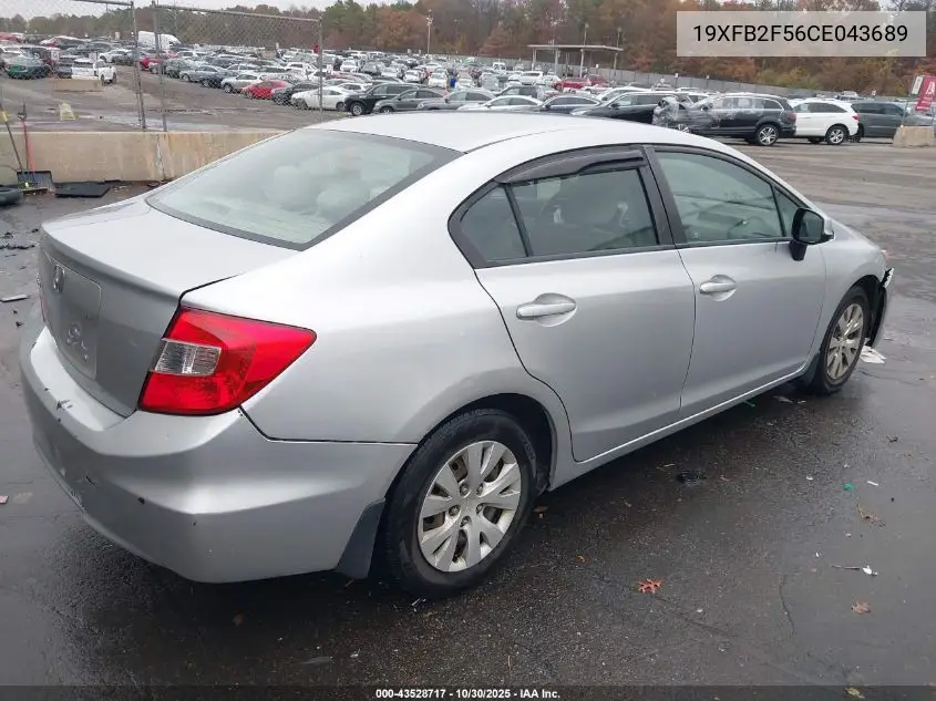 19XFB2F56CE043689 2012 Honda Civic Lx