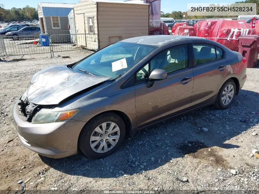 2HGFB2F55CH528234 2012 Honda Civic Lx