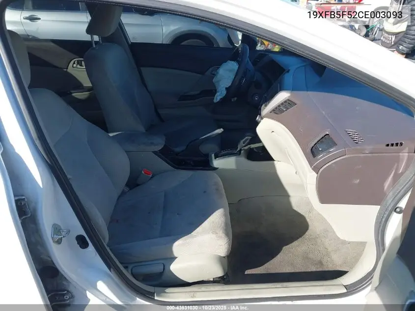 19XFB5F52CE003093 2012 Honda Civic Natural Gas