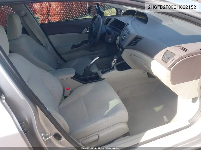 2HGFB2F89CH602152 2012 Honda Civic Ex