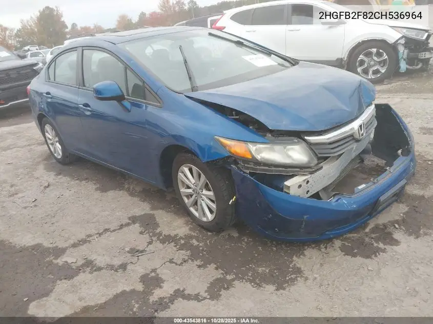 2HGFB2F82CH536964 2012 Honda Civic Ex
