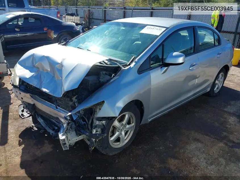 19XFB5F55CE003945 2012 Honda Civic Natural Gas