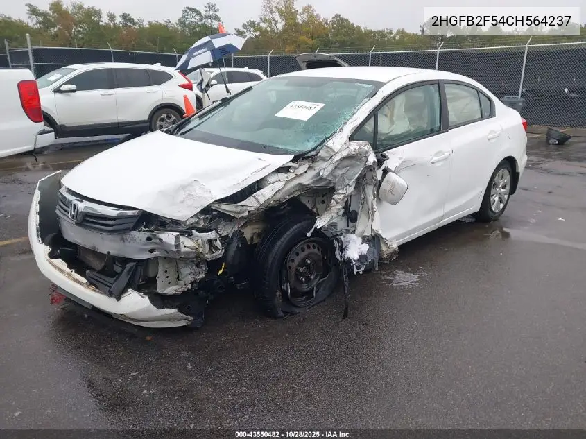 2HGFB2F54CH564237 2012 Honda Civic Lx