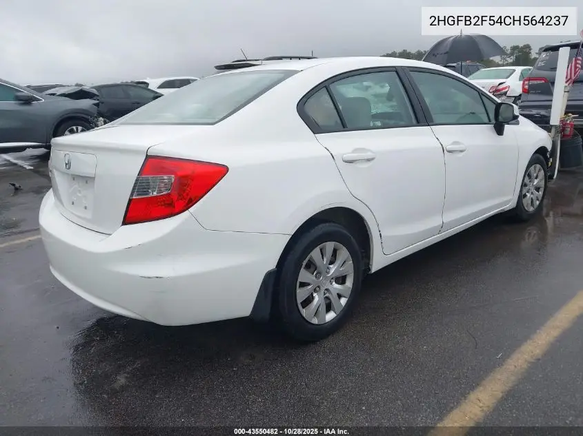 2HGFB2F54CH564237 2012 Honda Civic Lx