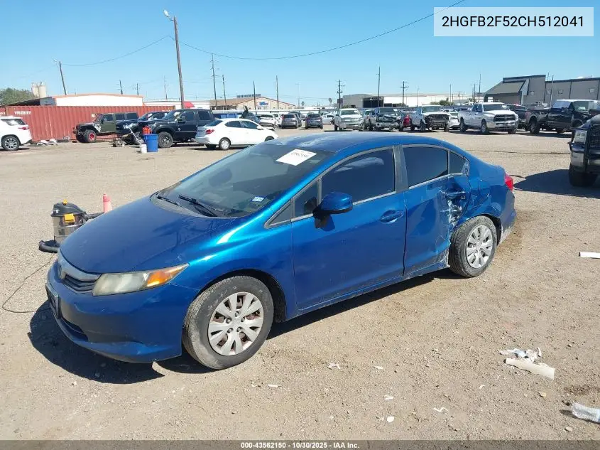 2HGFB2F52CH512041 2012 Honda Civic Lx