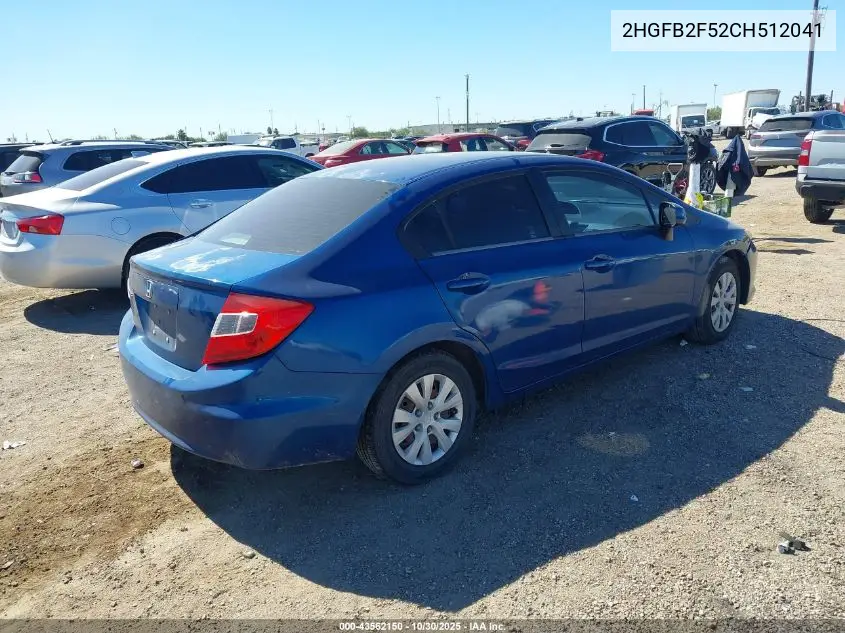 2HGFB2F52CH512041 2012 Honda Civic Lx