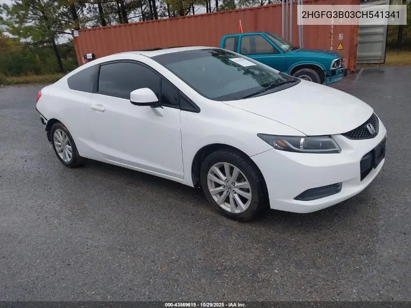 2HGFG3B03CH541341 2012 Honda Civic Ex-L