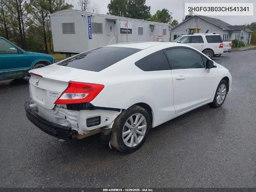 2HGFG3B03CH541341 2012 Honda Civic Ex-L