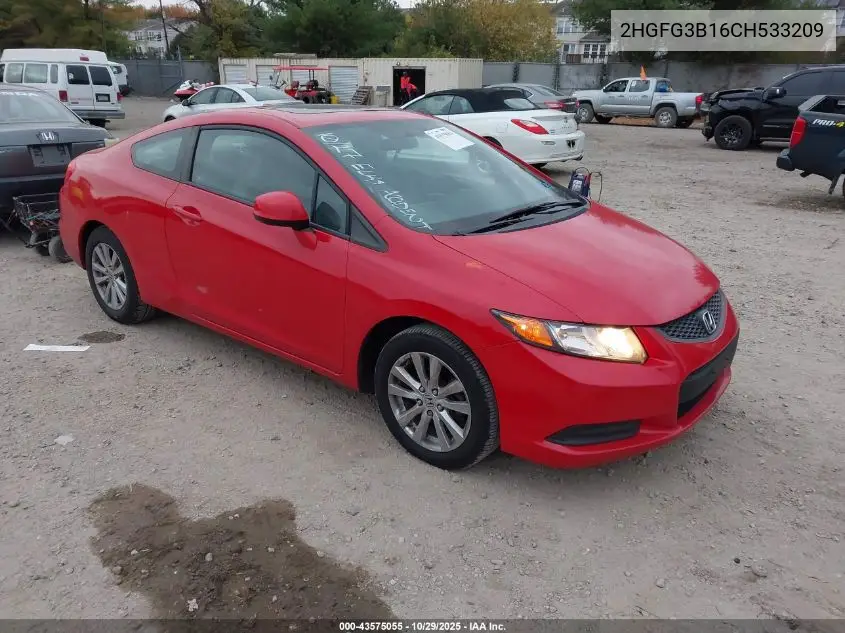2HGFG3B16CH533209 2012 Honda Civic Ex-L