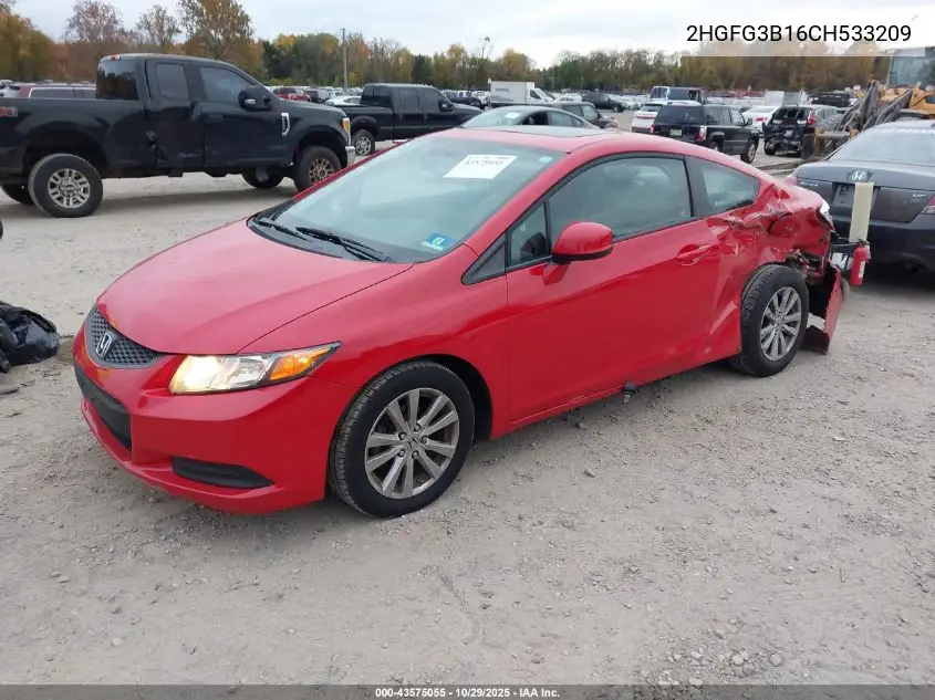 2HGFG3B16CH533209 2012 Honda Civic Ex-L