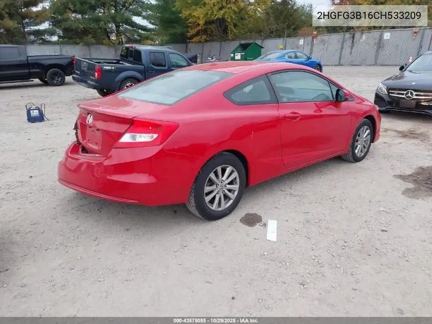 2HGFG3B16CH533209 2012 Honda Civic Ex-L