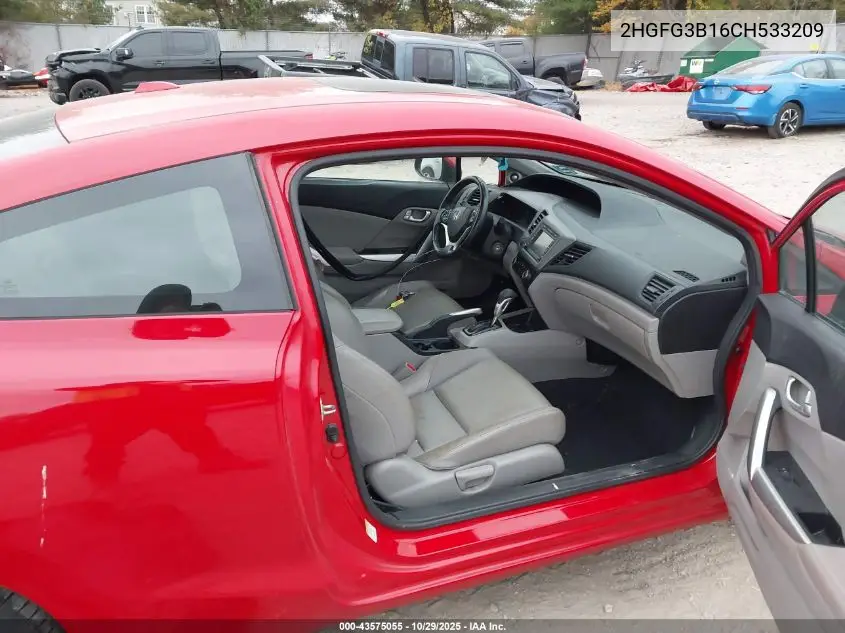 2HGFG3B16CH533209 2012 Honda Civic Ex-L