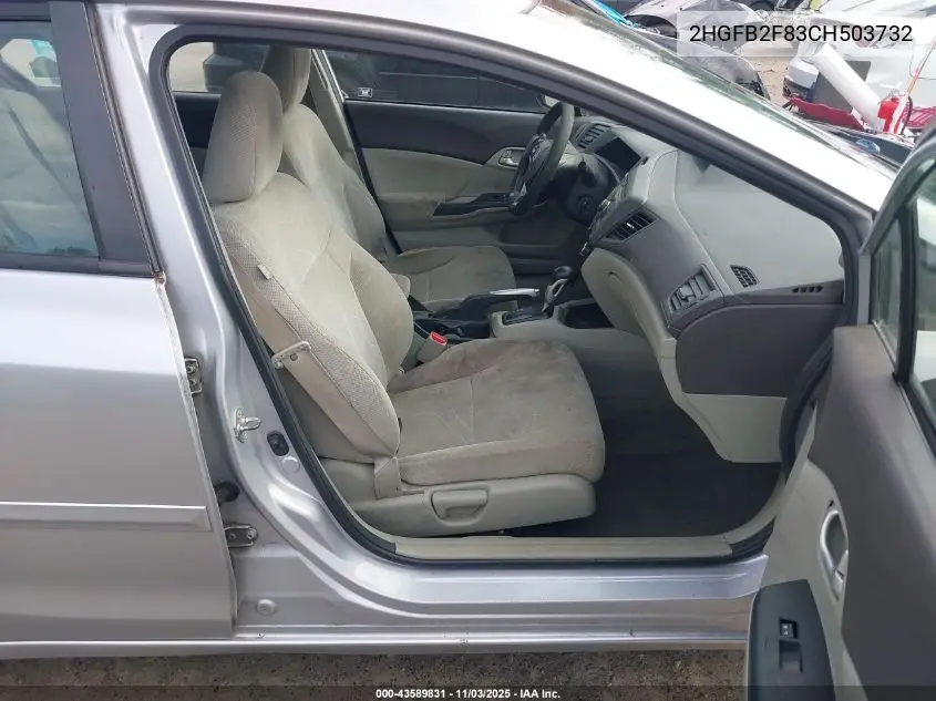 2HGFB2F83CH503732 2012 Honda Civic Ex