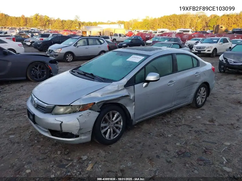 19XFB2F89CE103099 2012 Honda Civic Ex
