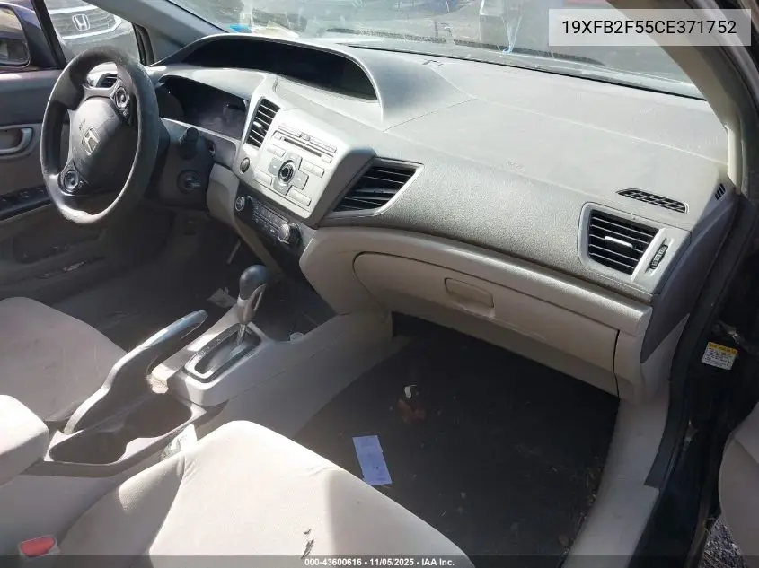 19XFB2F55CE371752 2012 Honda Civic Lx