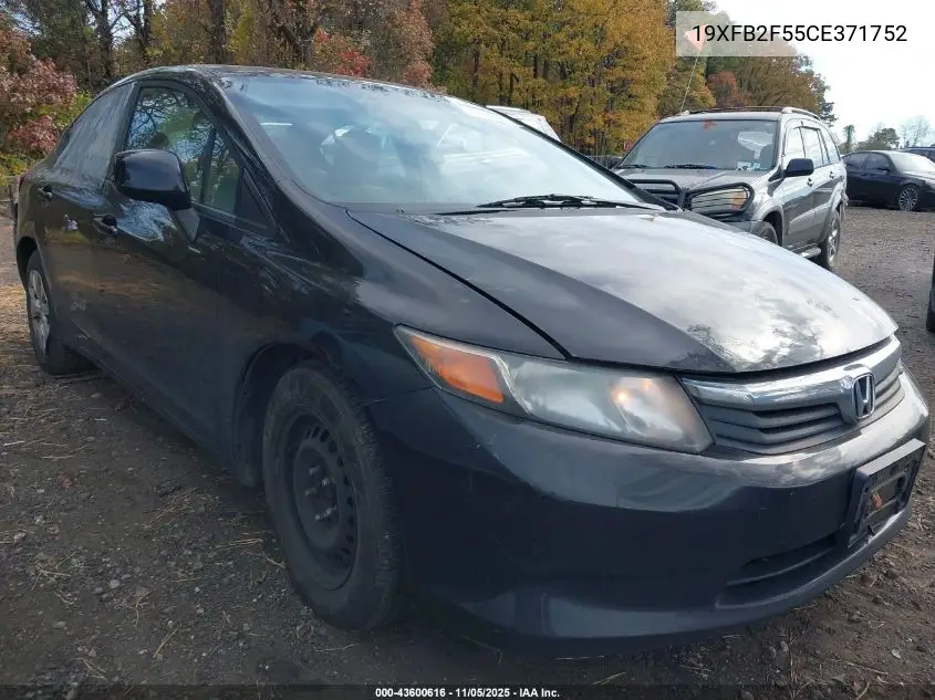 19XFB2F55CE371752 2012 Honda Civic Lx