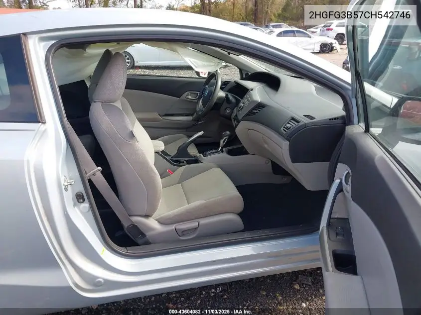2HGFG3B57CH542746 2012 Honda Civic Lx