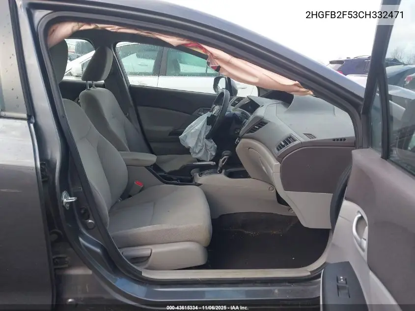 2HGFB2F53CH332471 2012 Honda Civic Lx