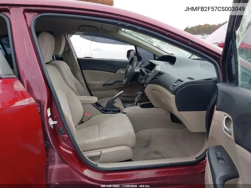 JHMFB2F57CS003049 2012 Honda Civic Lx