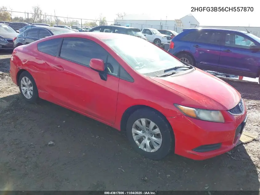 2HGFG3B56CH557870 2012 Honda Civic Lx