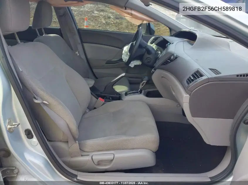 2HGFB2F56CH589818 2012 Honda Civic Lx
