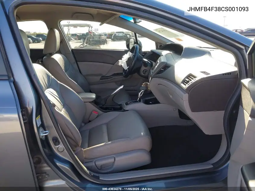 JHMFB4F38CS001093 2012 Honda Civic Hybrid