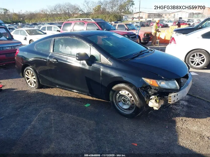 2HGFG3B8XCH559700 2012 Honda Civic Ex