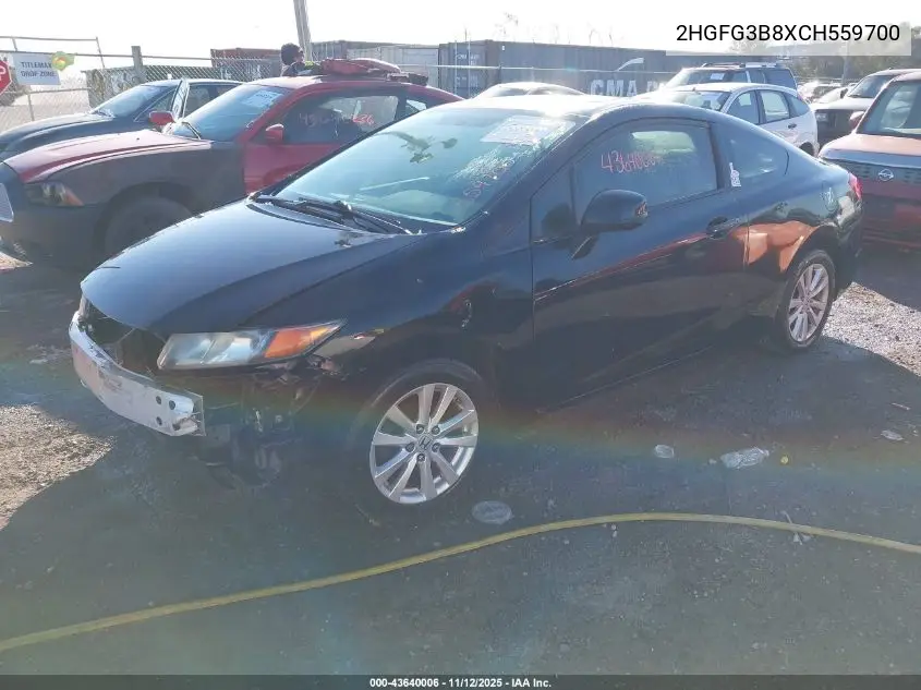 2HGFG3B8XCH559700 2012 Honda Civic Ex