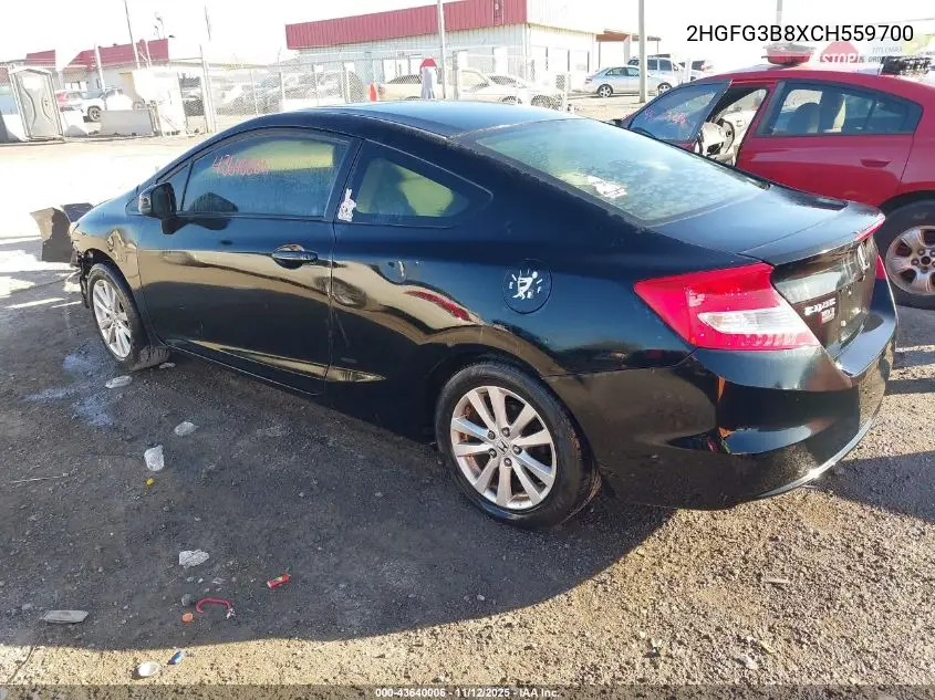 2HGFG3B8XCH559700 2012 Honda Civic Ex