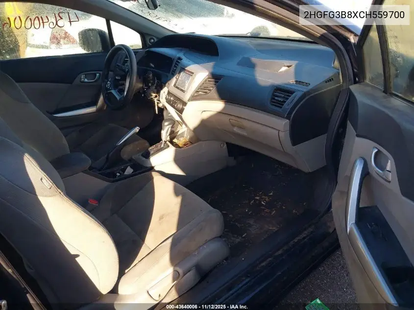 2HGFG3B8XCH559700 2012 Honda Civic Ex