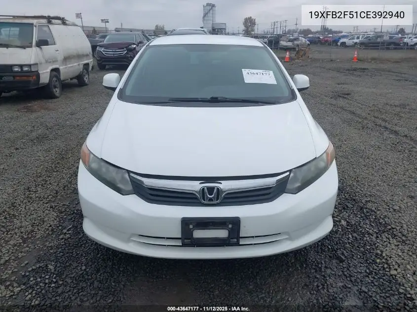 19XFB2F51CE392940 2012 Honda Civic Lx