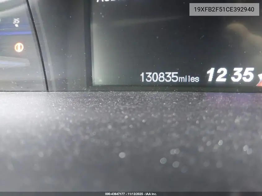 19XFB2F51CE392940 2012 Honda Civic Lx