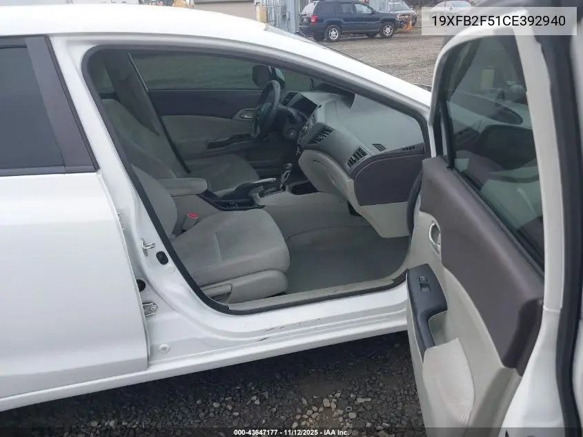 19XFB2F51CE392940 2012 Honda Civic Lx