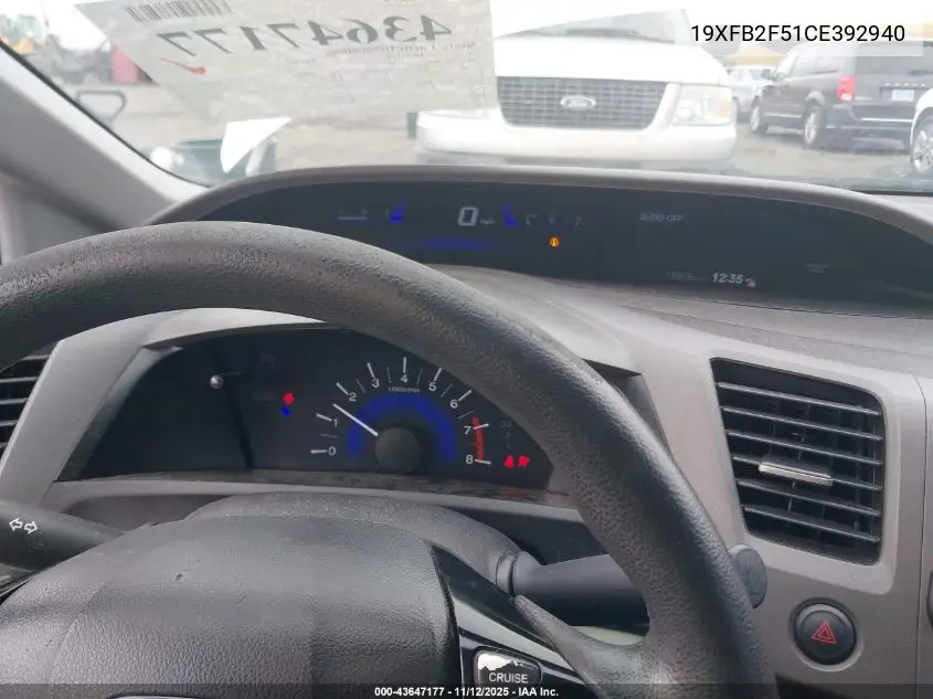 19XFB2F51CE392940 2012 Honda Civic Lx