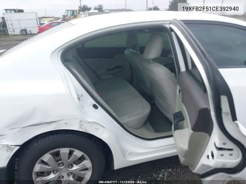 19XFB2F51CE392940 2012 Honda Civic Lx