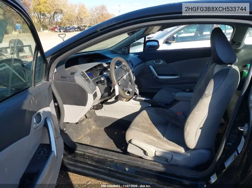 2HGFG3B8XCH533744 2012 Honda Civic Ex