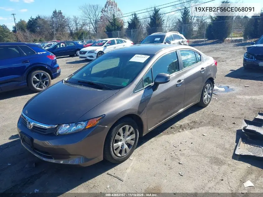 19XFB2F56CE068091 2012 Honda Civic Lx
