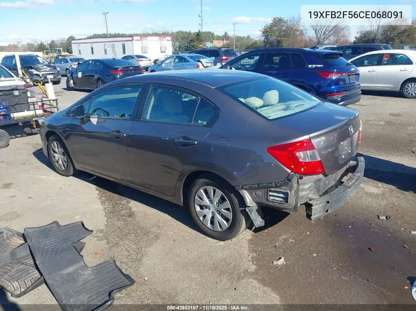 19XFB2F56CE068091 2012 Honda Civic Lx