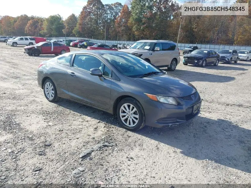 2HGFG3B85CH548345 2012 Honda Civic Ex