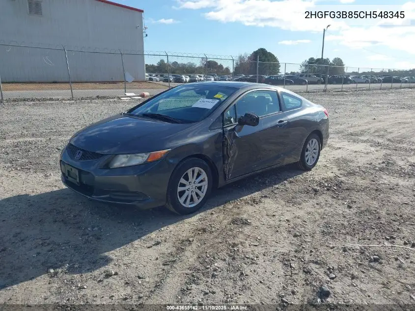 2HGFG3B85CH548345 2012 Honda Civic Ex
