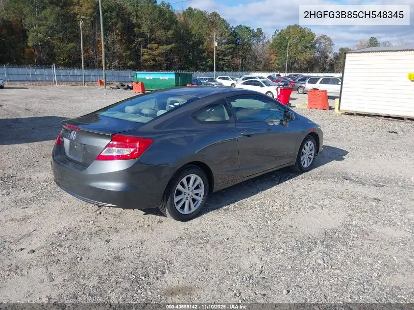 2HGFG3B85CH548345 2012 Honda Civic Ex