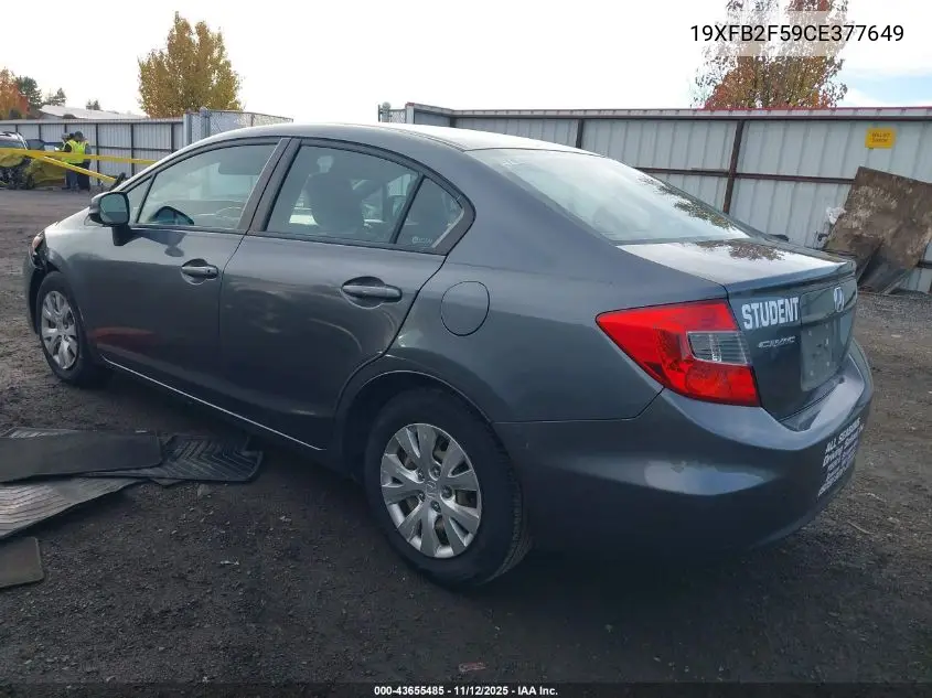 19XFB2F59CE377649 2012 Honda Civic Lx