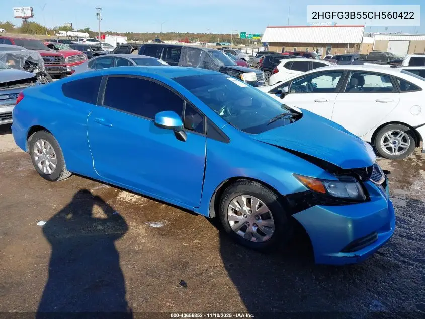 2HGFG3B55CH560422 2012 Honda Civic Lx