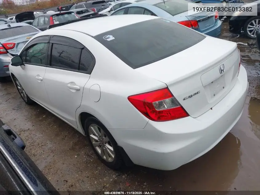 19XFB2F83CE013382 2012 Honda Civic Ex
