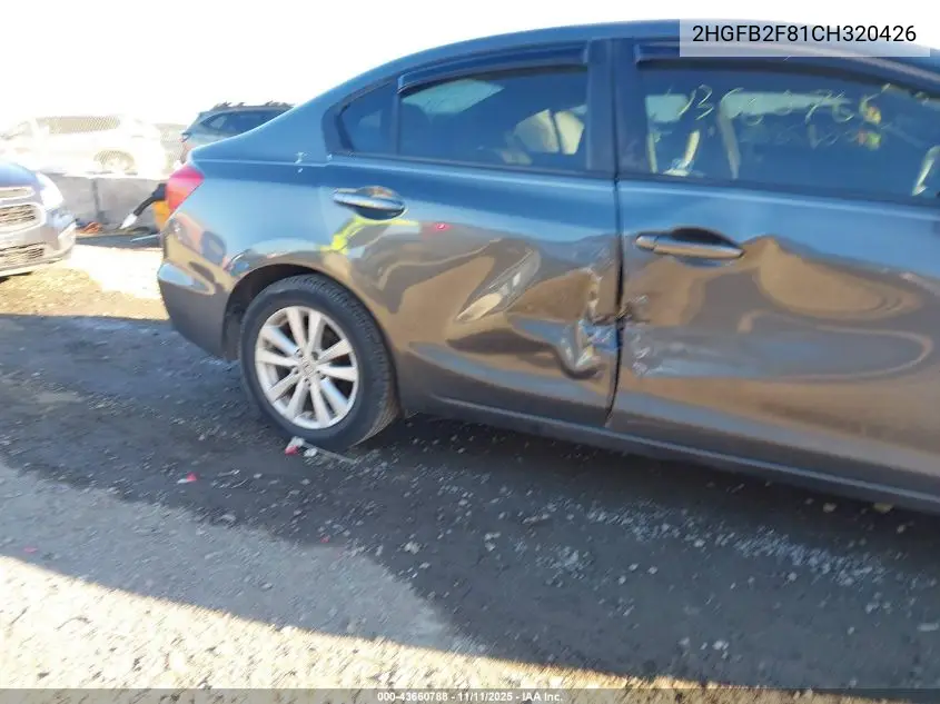 2HGFB2F81CH320426 2012 Honda Civic Ex